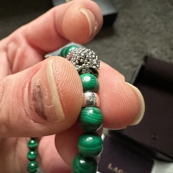 LAGOS Green Malachite Skull Bracelet - Picture 7 of 7